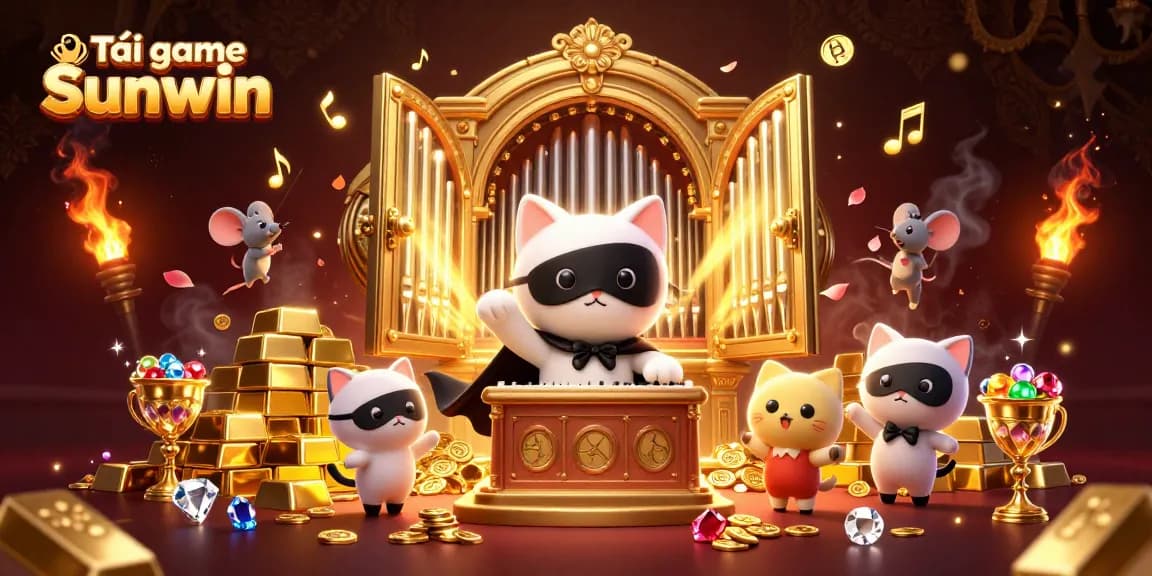 Tải game Sunwin and enjoy thrilling gaming experiences with a vibrant 3D casino scene.