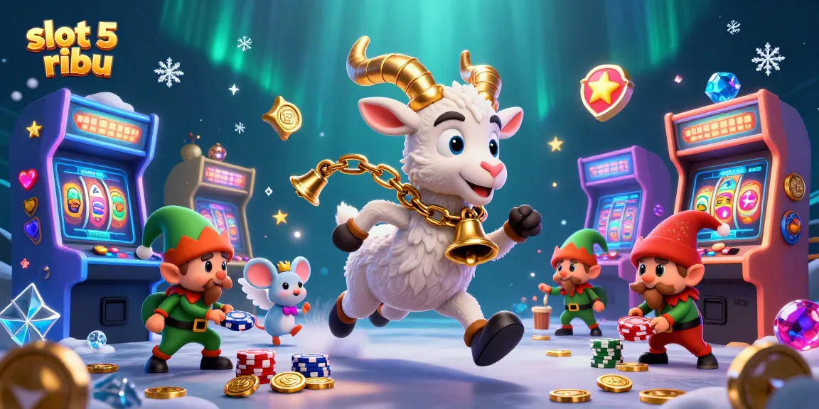 Experience thrilling action with slot 5 ribu in this vibrant casino scene featuring creatures and games.