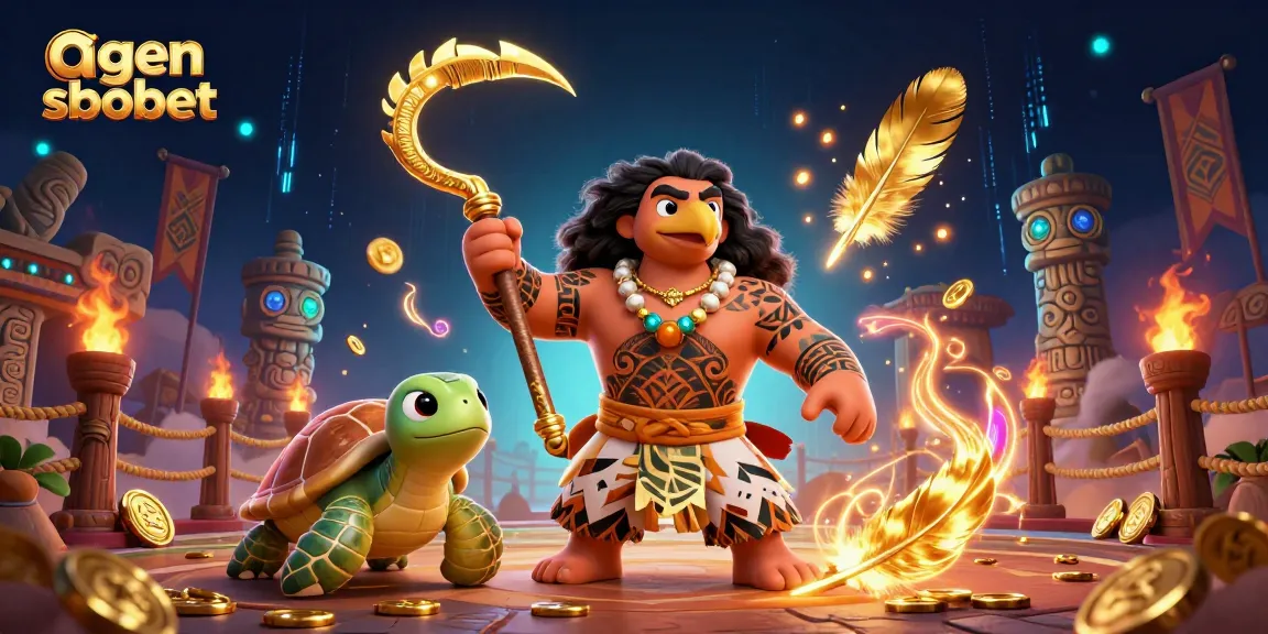 Engage in thrilling bets with agen sbobet as dynamic characters ignite excitement in a vibrant 3D scene.