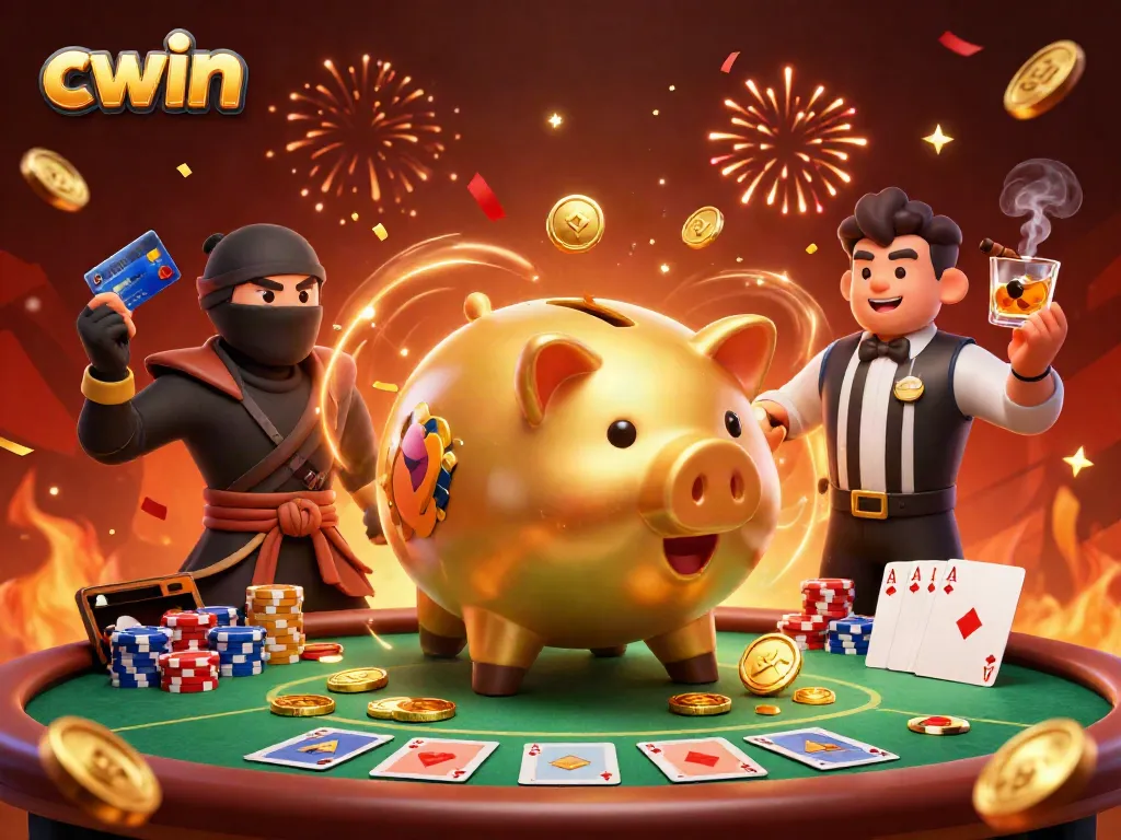 Experience the excitement of CWIN with dynamic characters and vibrant casino elements.