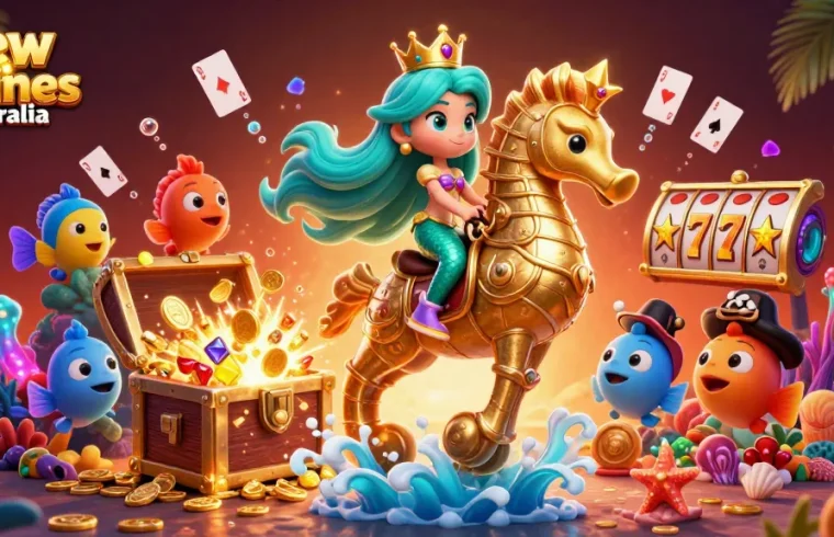 Experience exciting gameplay at new online casinos Australia with colorful characters and vibrant scenes.